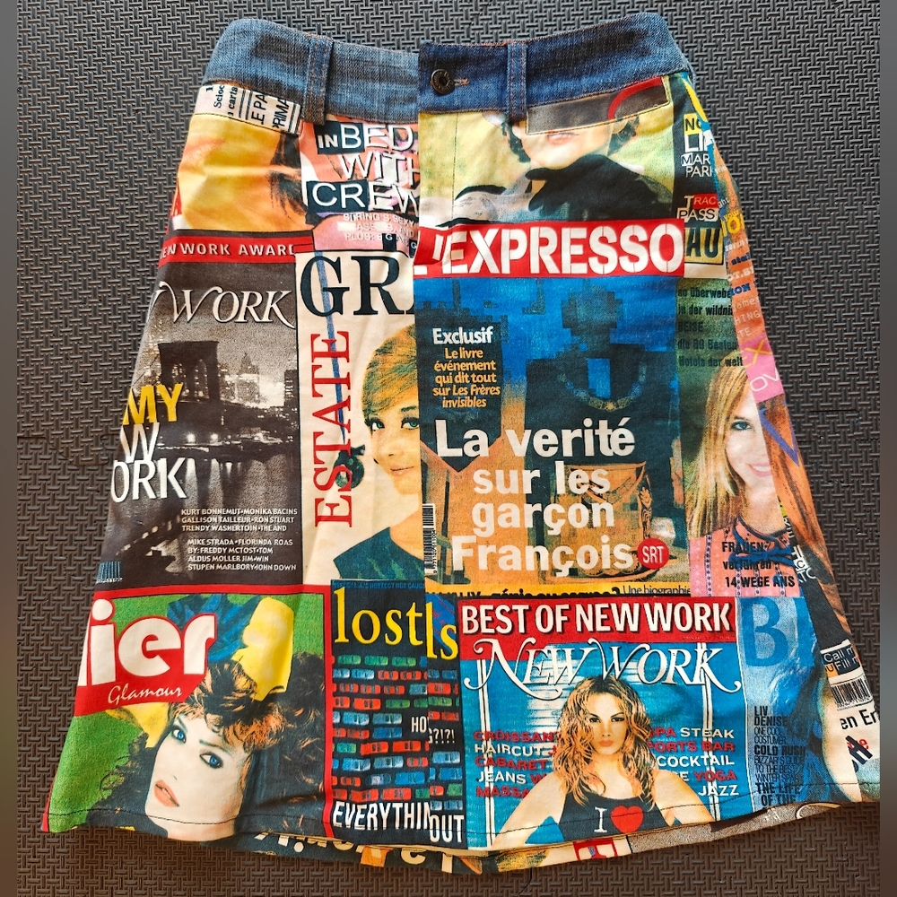 🔥HURRY!!STORE CLOSE THIS WEEK!!😱DOLCE AND GABBANA Tabloid Magazine Print Skirt